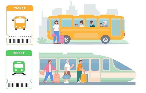 Travel Kit: Bus & Train tickets