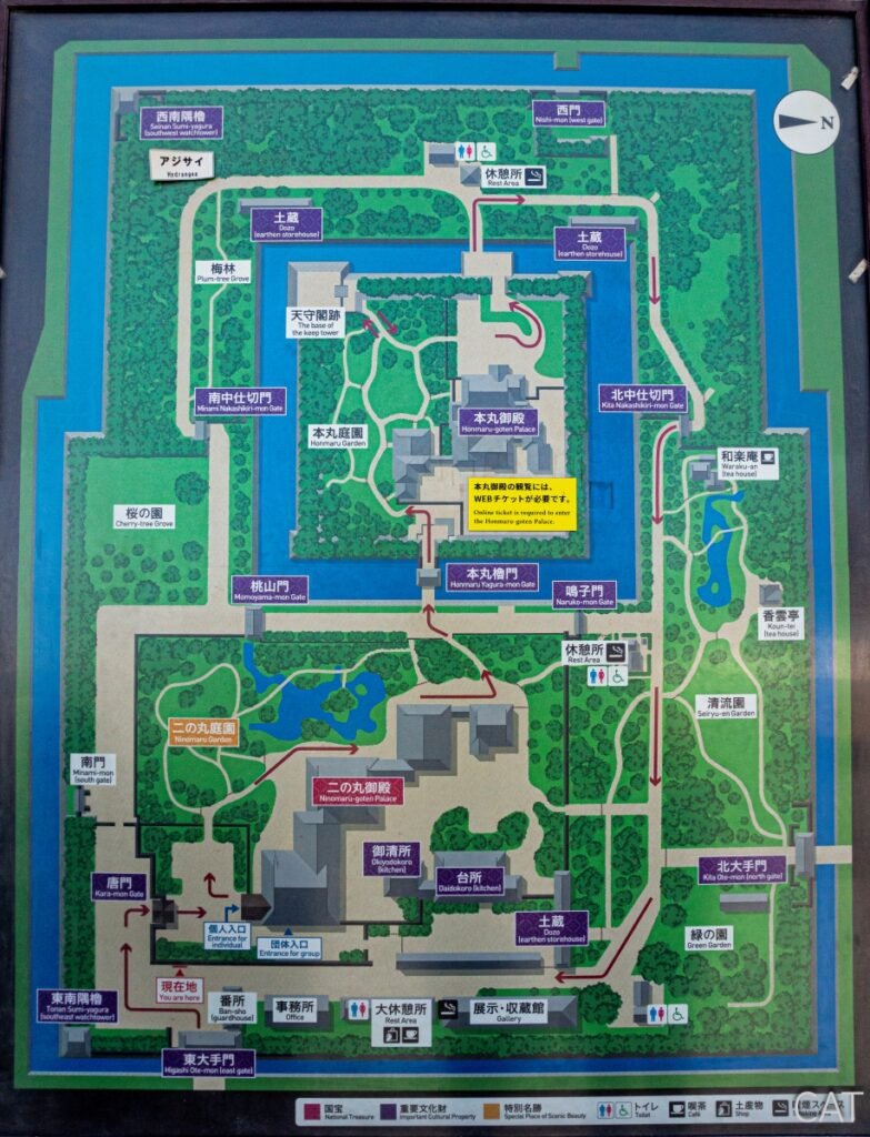The Best of Kyoto in 3 days_Nijo-jo Castle-Map