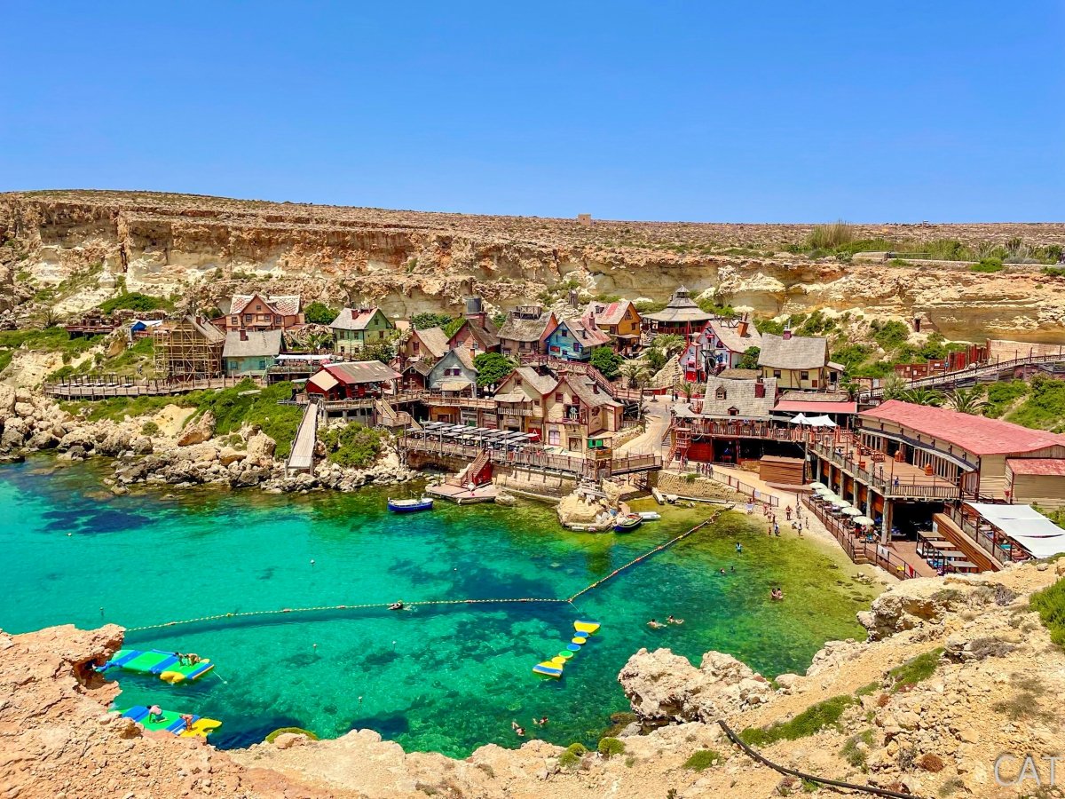 Popeye Village viewpoint Anchor Bay Malta