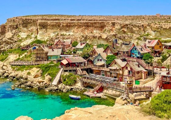 Popeye Village viewpoint Anchor Bay Malta