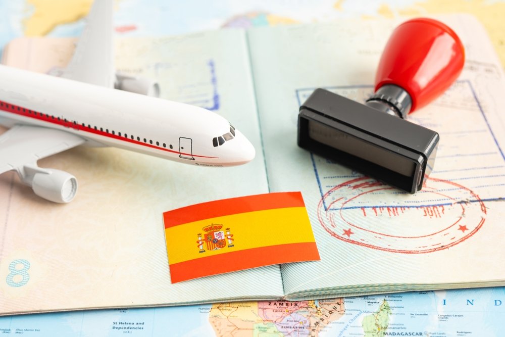 Pasaporte y sello de entrada