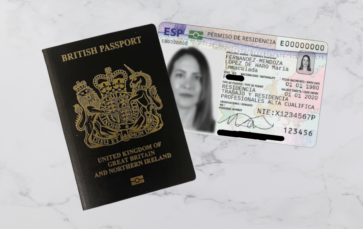 Pasaporte británico + TIE